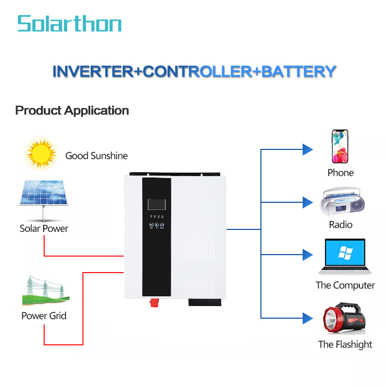 2 3 5 8 Kw Hybrid Solar Inverter System