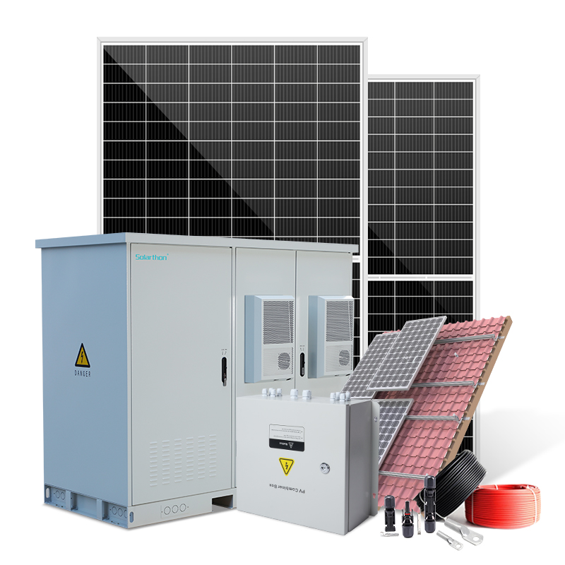 Industrial Solar Energy System 30KW 50KW Hybrid Complete 145KWH Solar Energy Storage System