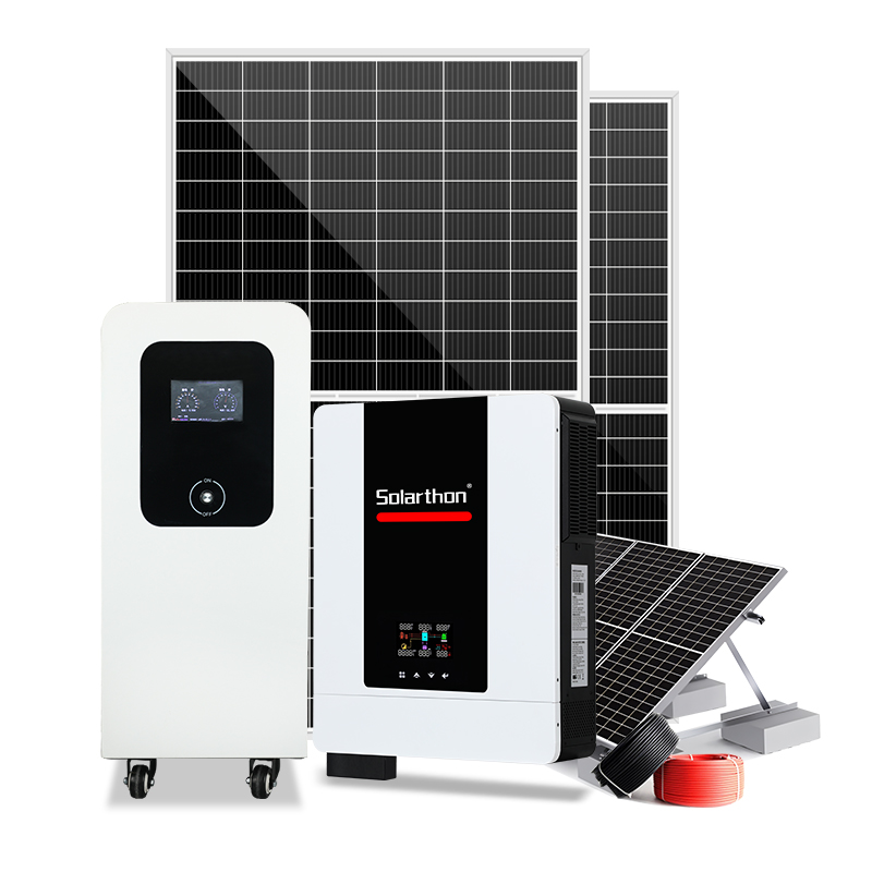 Hybrid Solar System Solar Panels With Battery And Inverter Solaire Kit Complet Solar Energy System