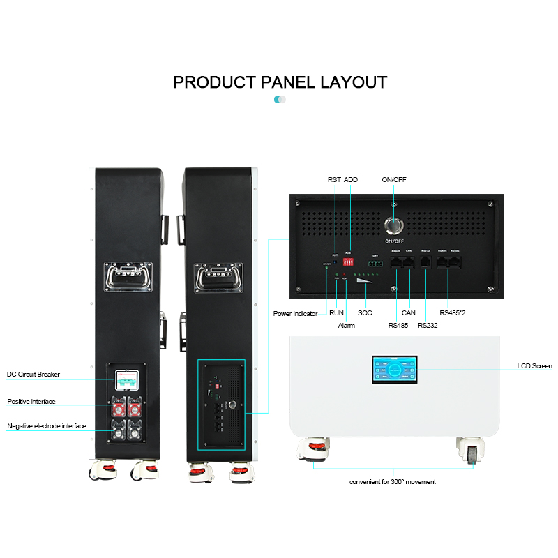 Solar LiFePO4 Lithium lon Battery Smart BMS for Home Telecom 48V Management System