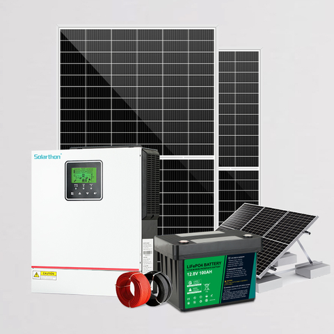 Complete Off Grid Solar Power System Pv Panel Energy System Kit With Battery And Inverter