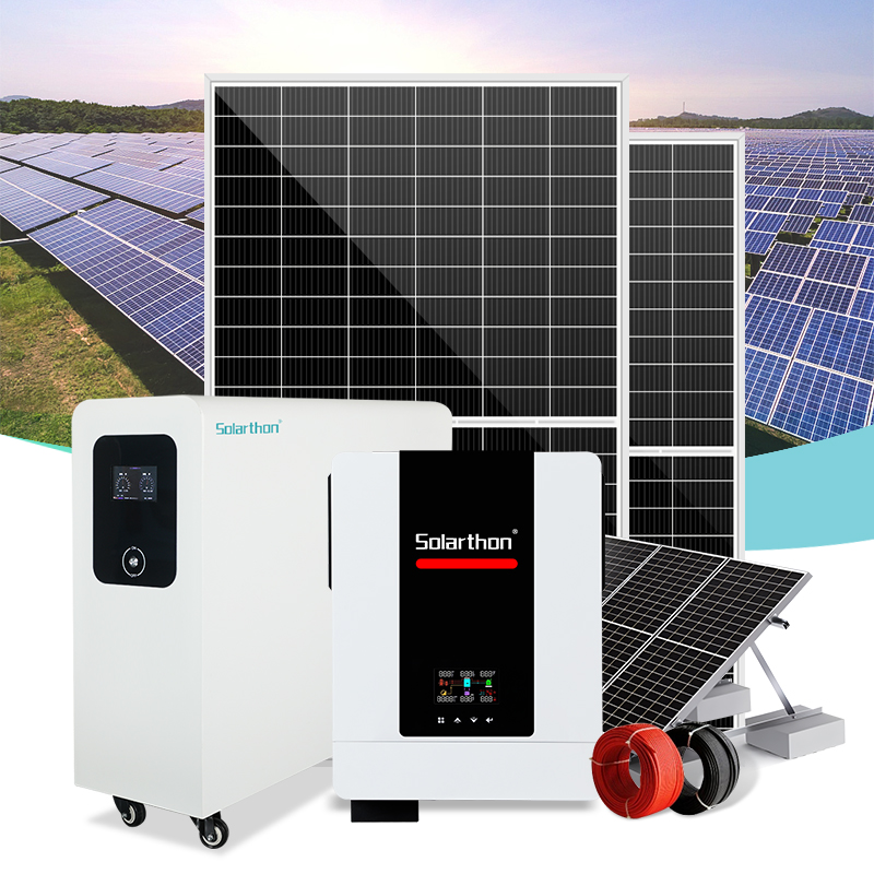 Hybrid Solar System Solar Panels With Battery And Inverter Solaire Kit Complet Solar Energy System