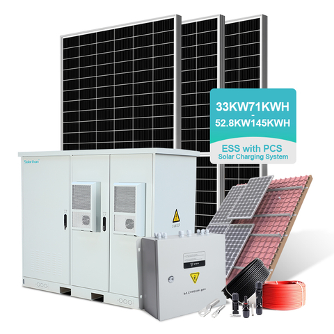 Industrial Solar Energy System 30KW 50KW Hybrid Complete 145KWH Solar Energy Storage System