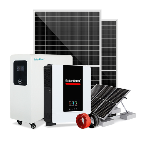 Hybrid Solar System Solar Panels With Battery And Inverter Solaire Kit Complet Solar Energy System