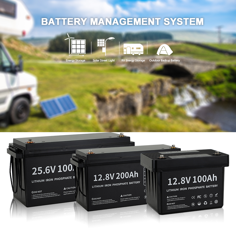 Lifepo4 25.6V 100Ah 200Ah Battery Case Lithium 12.8V Lifepo4 Battery Solar Energy Storage Battery Pack
