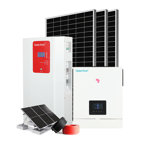 Off Grid Solar Power System 4.2KW Home Energy Storage Systems All In One Hybrid Solar System