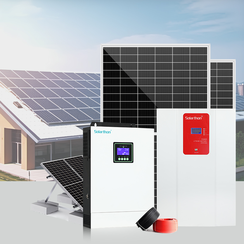 Hybrid Commercial Solar Energy Power System 5.6KW Solar Hybrid Power System Complete 1MW Kit Home