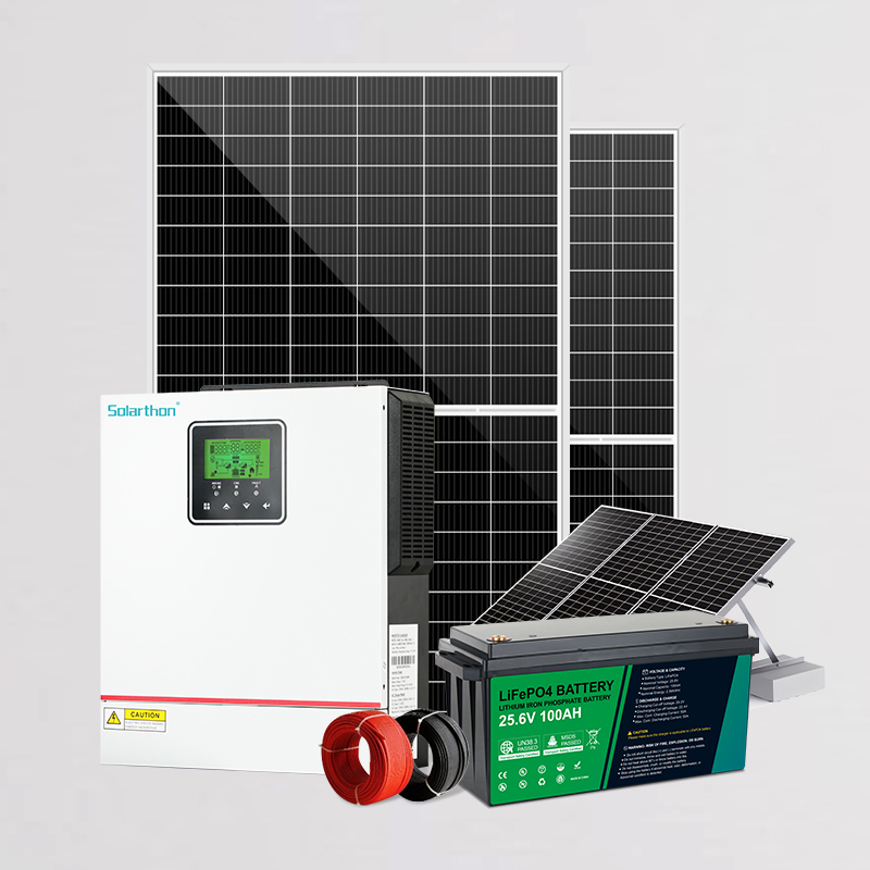 Complete Off Grid Solar Power System Pv Panel Energy System Kit With Battery And Inverter