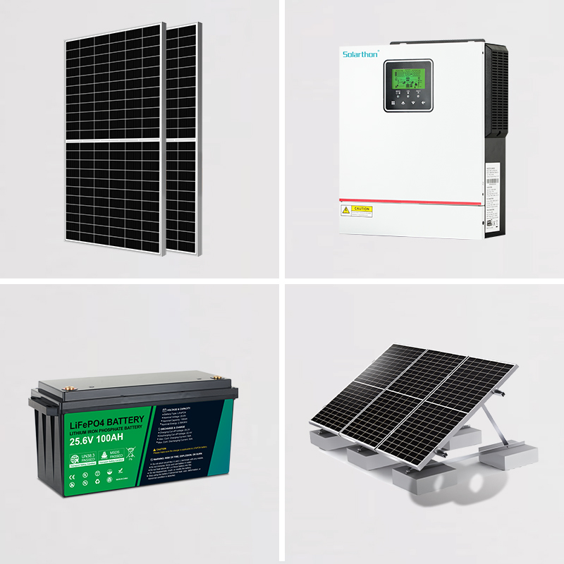 Complete10KW 15KW Solar Power System Pv Panel Energy System Kit With Battery And Inverter