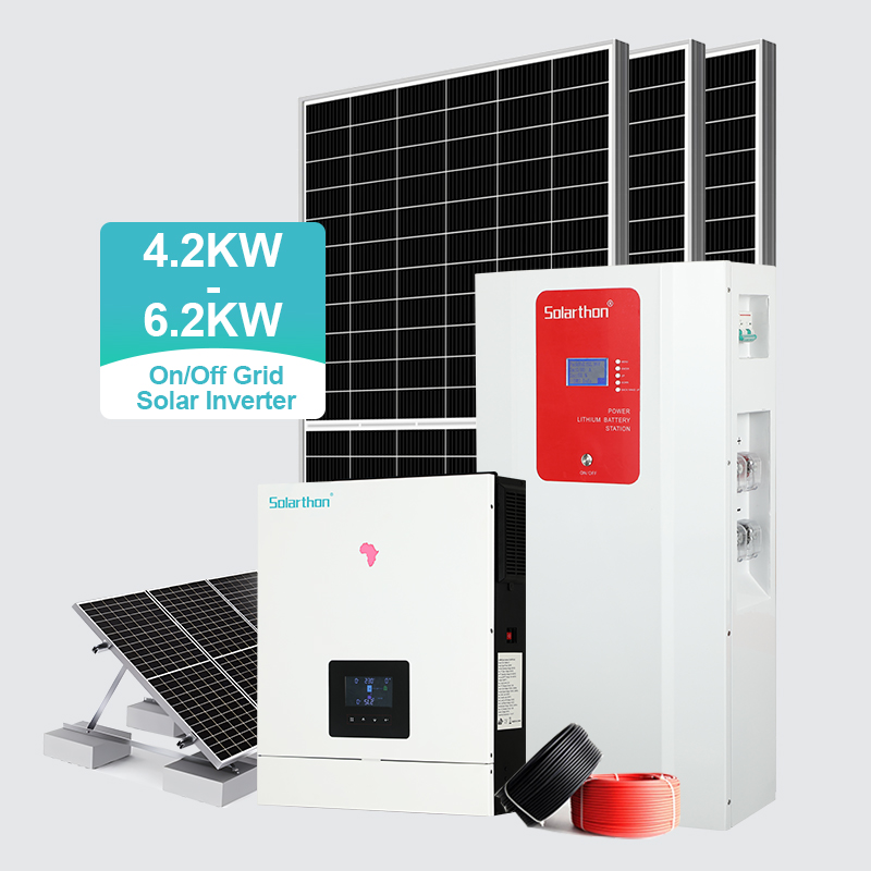 Solar Con Bateria Energy System Complete Kit 4.2KW 6.2KW Home Energy Storage Systems With Solar Panels