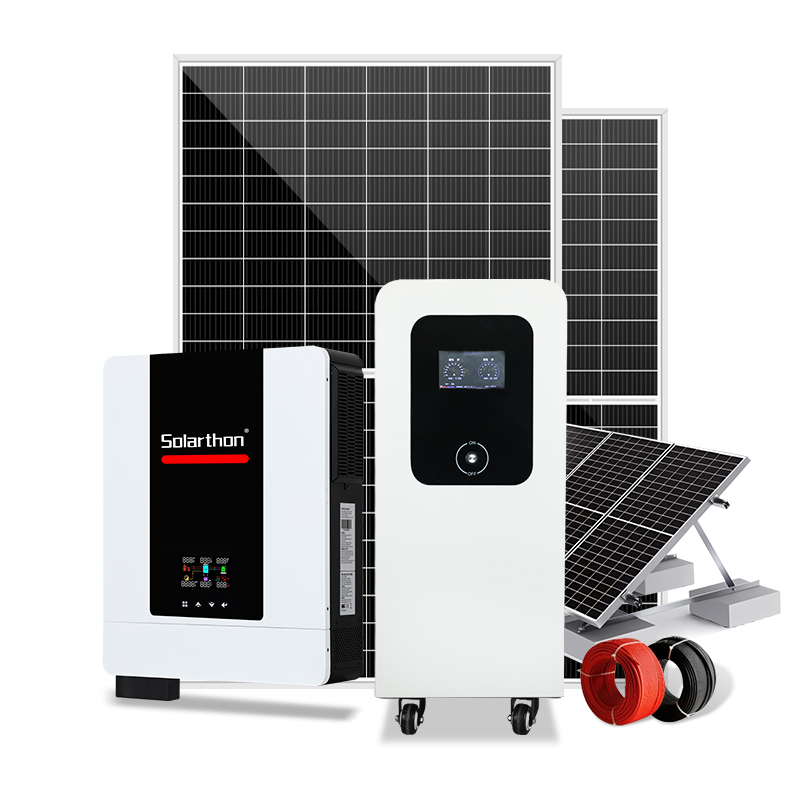 Hybrid Solar System Solar Panels With Battery And Inverter Solaire Kit Complet Solar Energy System